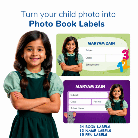 Personalised Name Slips With Kids Photo & Name