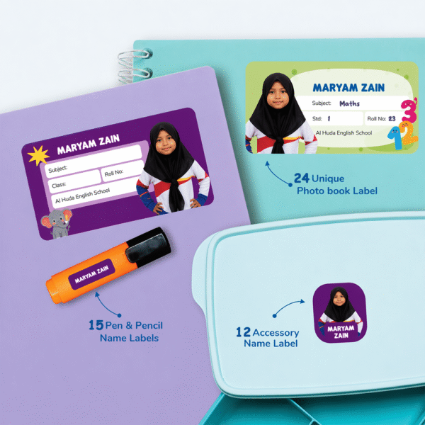 Personalised Name Slips With Kids Photo & Name
