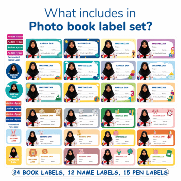 Personalised Name Slips With Kids Photo & Name